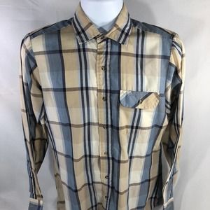 Vintage Tailored For Men Levi's Button Down Long Sleeve Shirt Size Medium Mens